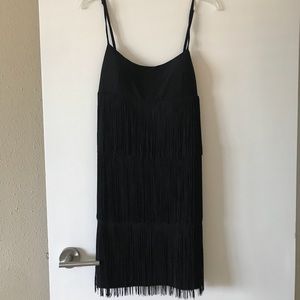Boston Proper Black Flapper Dress